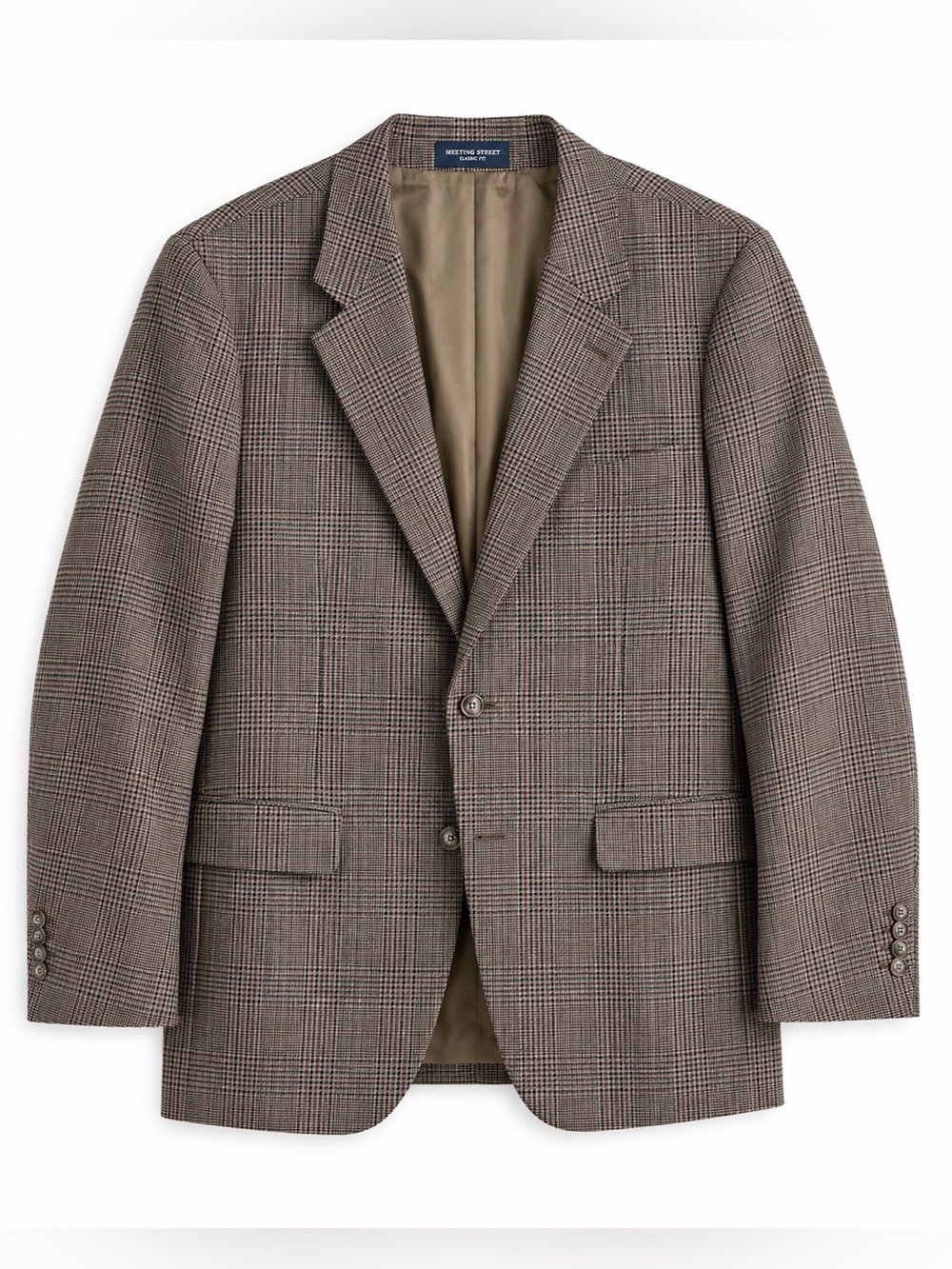Meeting‎ Street Men’s Plaid Blazer Glen Check 2 Button Sport Coat Classic Fit